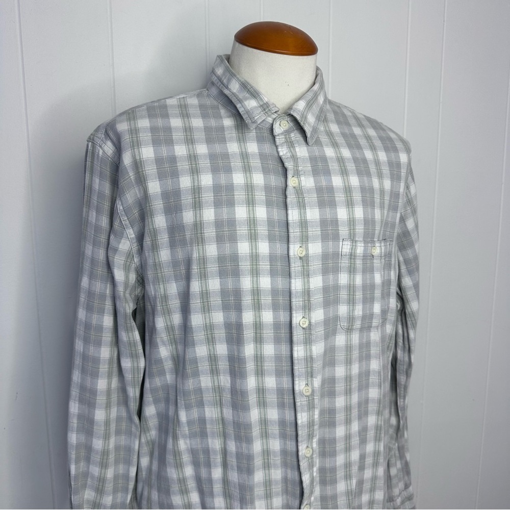 The Normal Brand Gray/White Plaid Button Down Shirt